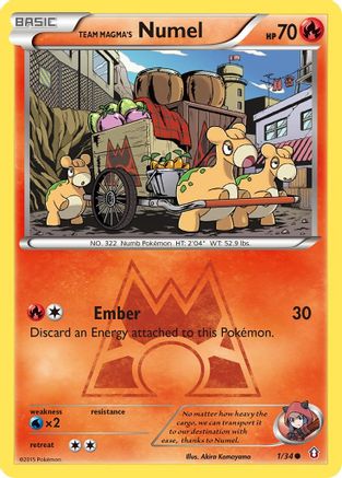Team Magma's Numel (001/34) [Double Crisis] Reverse Holofoil - Common