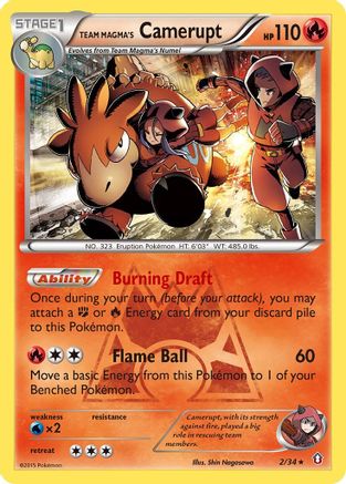 Team Magma's Camerupt (002/34) [Double Crisis] Holofoil - Holo Rare
