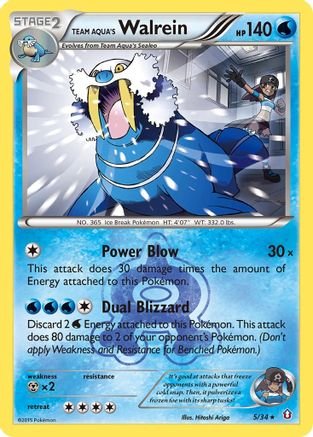 Team Aqua's Walrein (005/34) [Double Crisis] Reverse Holofoil - Holo Rare