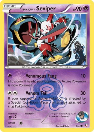 Team Aqua's Seviper (009/34) [Double Crisis] - Common