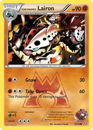 Team Magma's Lairon (013/34) [Double Crisis] - Common