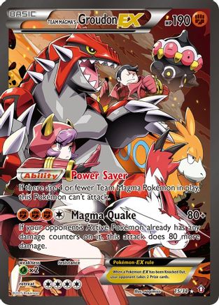 Team Magma's Groudon EX (015/34) [Double Crisis] Holofoil - Ultra Rare