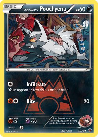 Team Magma's Poochyena (017/34) [Double Crisis] Reverse Holofoil - Common