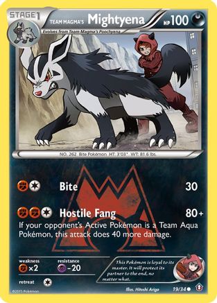 Team Magma's Mightyena (019/34) [Double Crisis] - Common
