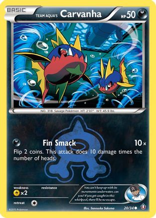 Team Aqua's Carvanha (020/34) [Double Crisis] - Common
