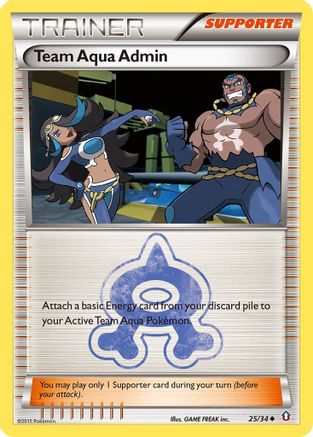 Team Aqua Admin (025/34) [Double Crisis] Reverse Holofoil - Uncommon