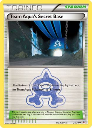 Team Aqua's Secret Base (028/34) [Double Crisis] Reverse Holofoil - Uncommon