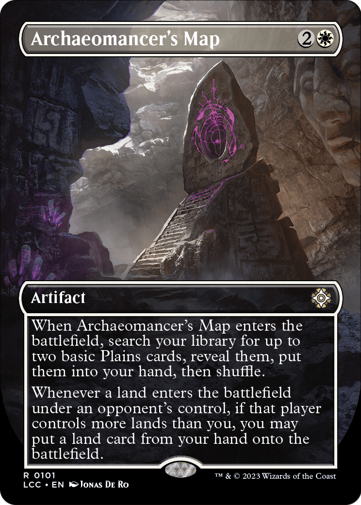 Archaeomancer's Map (Borderless) (LCC-101) [The Lost Caverns of Ixalan Commander] Foil