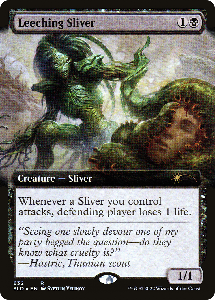 Leeching Sliver (Extended Art) (SLD-632) [Secret Lair Drop] Foil