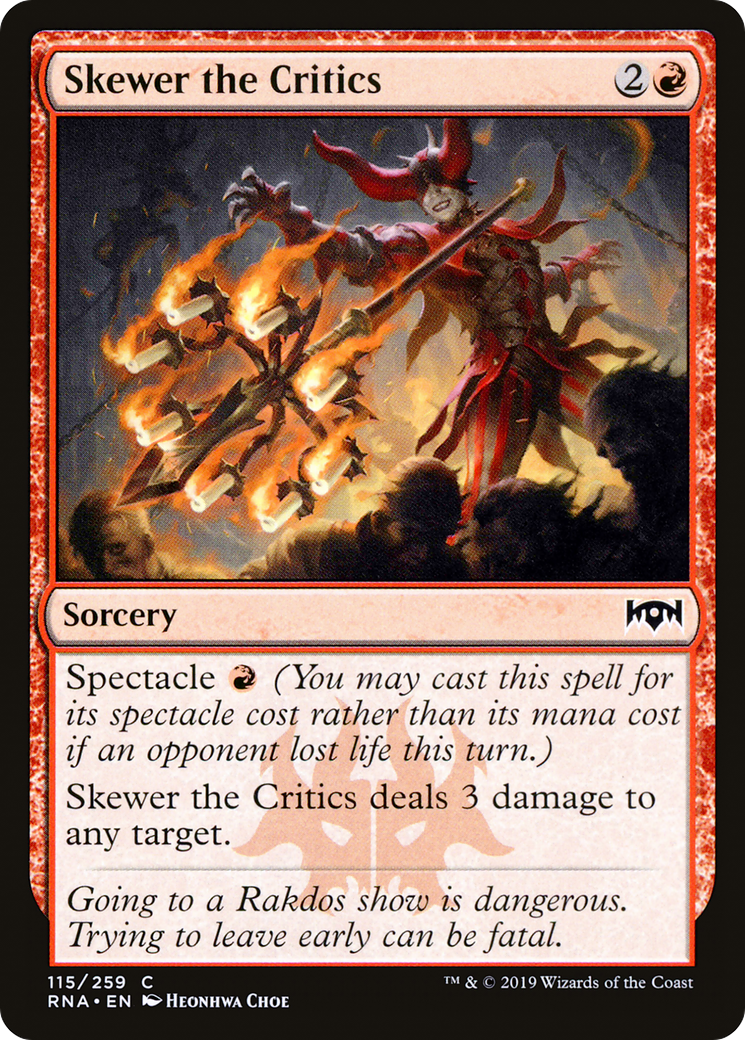 Skewer the Critics (RNA-115) [Ravnica Allegiance] Foil