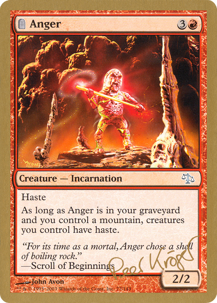 Anger - 2003 Peer Kroger (JUD) [World Championship Decks 2003]