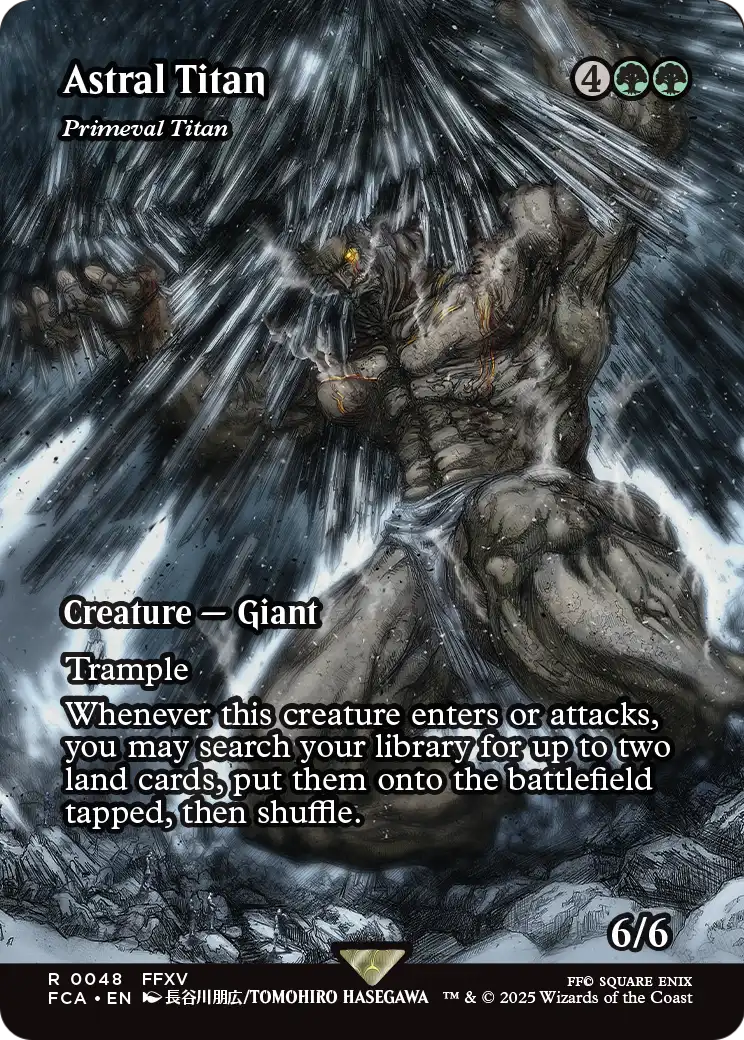 Astral Titan - Primeval Titan (Showcase) (FCA-048) (Borderless) [FINAL FANTASY: Through the Ages] Foil