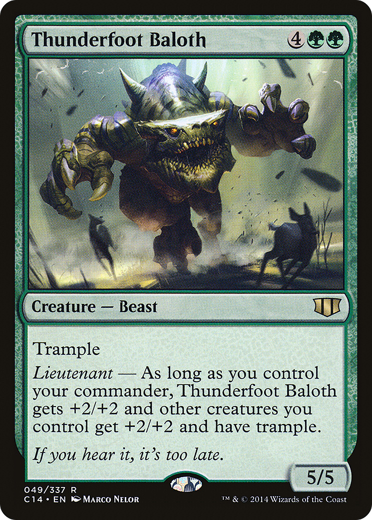 Thunderfoot Baloth (C14-049) [Commander 2014]