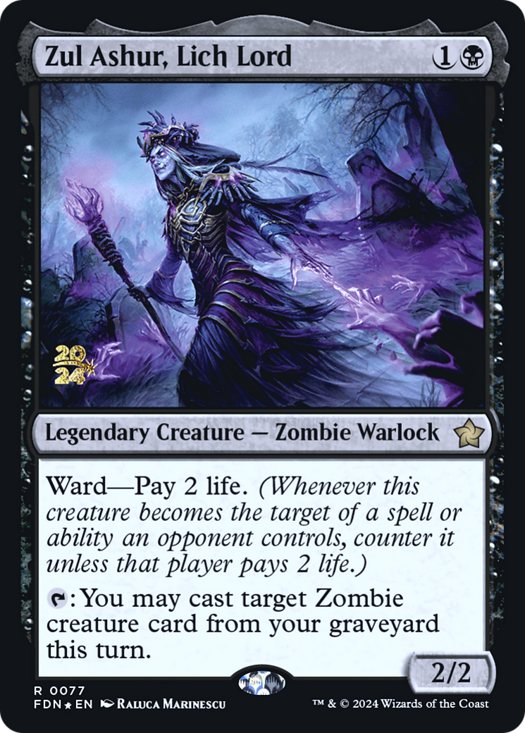 Zul Ashur, Lich Lord (PRE-077) [Foundations Promos] Foil