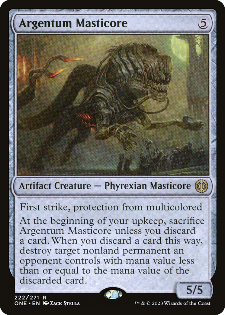 Argentum Masticore (ONE-222) [Phyrexia: All Will Be One]