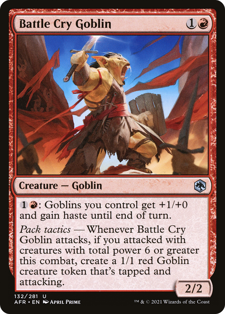 Battle Cry Goblin (AFR-132) [Adventures in the Forgotten Realms] Foil
