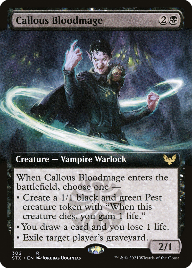 Callous Bloodmage (Extended Art) (STX-302) [Strixhaven: School of Mages]