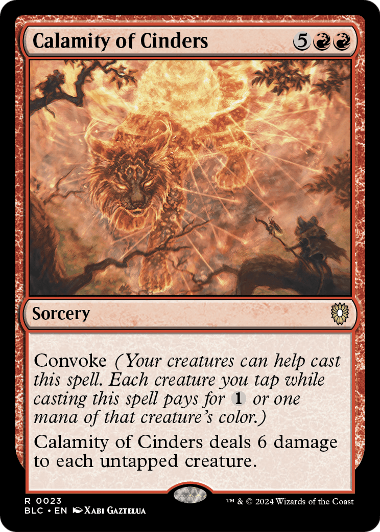 Calamity of Cinders (BLC-023) [Bloomburrow Commander]