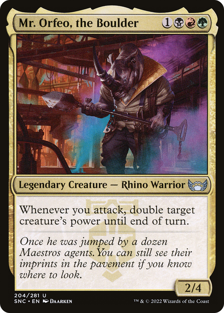 Mr. Orfeo, the Boulder (SNC-204) [Streets of New Capenna]