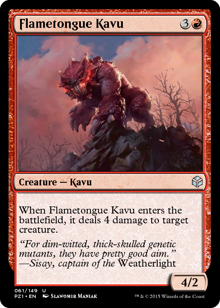 Flametongue Kavu (PZ1-061) [Legendary Cube Prize Pack] Foil