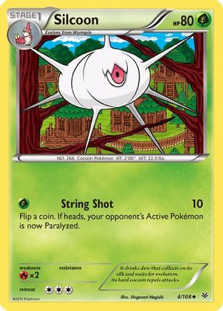 Silcoon (004/108) [XY  Roaring Skies] Reverse Holofoil - Uncommon