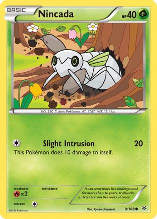 Nincada (009/108) [XY  Roaring Skies] Reverse Holofoil - Common