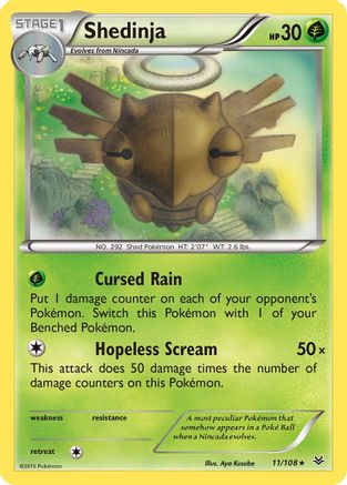 Shedinja (011/108) [XY  Roaring Skies] Reverse Holofoil - Rare
