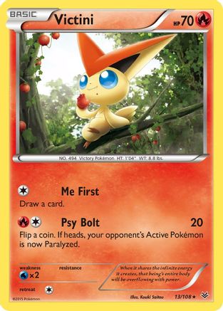 Victini (013/108) [XY  Roaring Skies] Reverse Holofoil - Rare