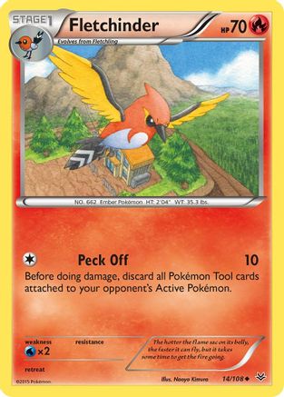 Fletchinder (14/108) [XY  Roaring Skies] - Uncommon