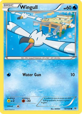Wingull (018/108) [XY  Roaring Skies] Reverse Holofoil - Common