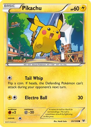Pikachu (020/108) [XY  Roaring Skies] - Common