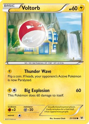 Voltorb (021/108) [XY  Roaring Skies] - Common
