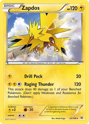 Zapdos (023/108) [XY  Roaring Skies] - Rare