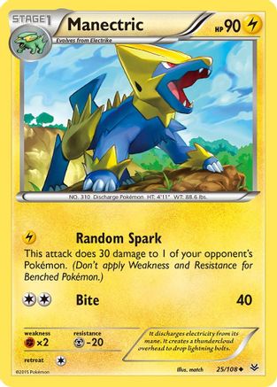 Manectric (025/108) [XY  Roaring Skies] Reverse Holofoil - Uncommon