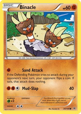 Binacle (038/108) [XY  Roaring Skies] Reverse Holofoil - Common
