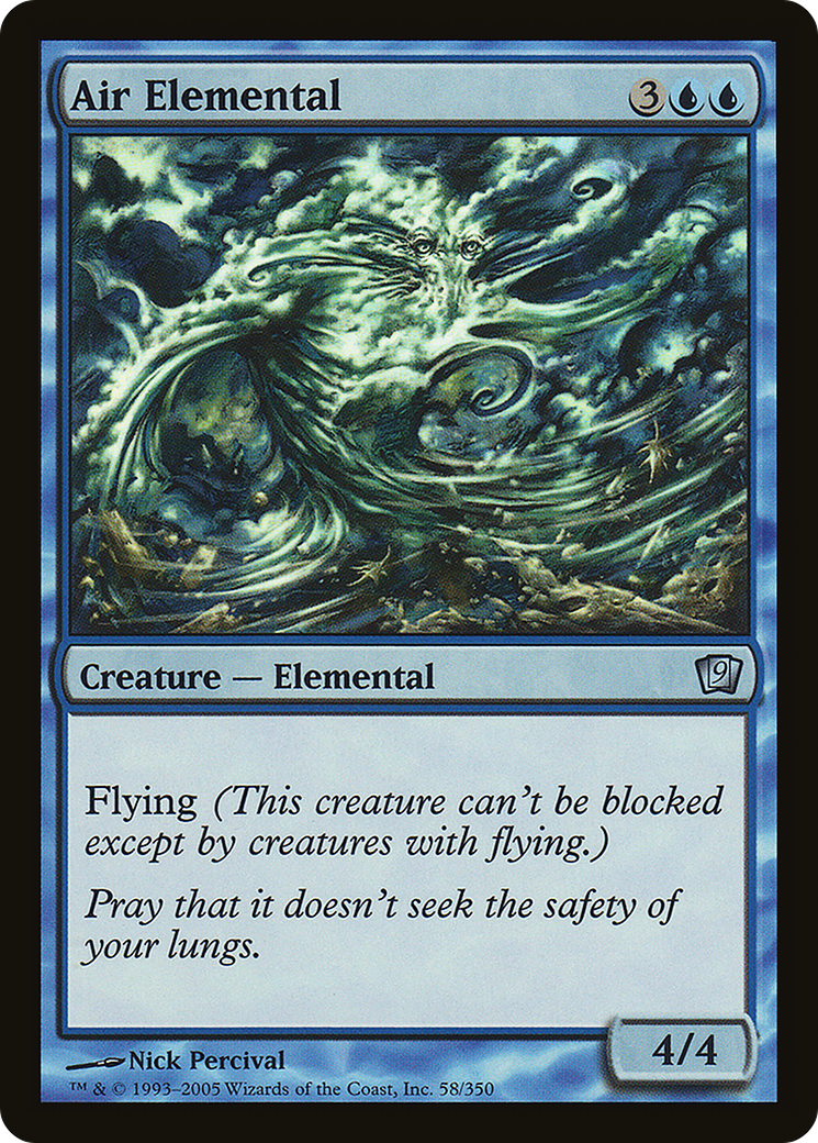 Air Elemental (9ED-058) [9th Edition] Foil