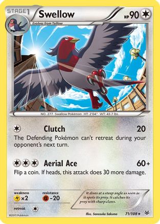 Swellow (71/108) [XY  Roaring Skies] - Rare