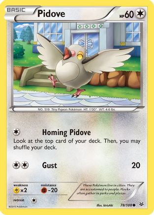 Pidove (078/108) [XY  Roaring Skies] Reverse Holofoil - Common