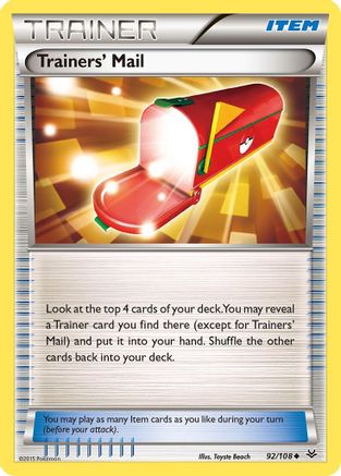 Trainers' Mail (092/108) [XY  Roaring Skies] Reverse Holofoil - Uncommon