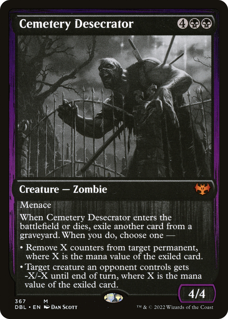 Cemetery Desecrator (DBL-367) [Innistrad: Double Feature] Foil