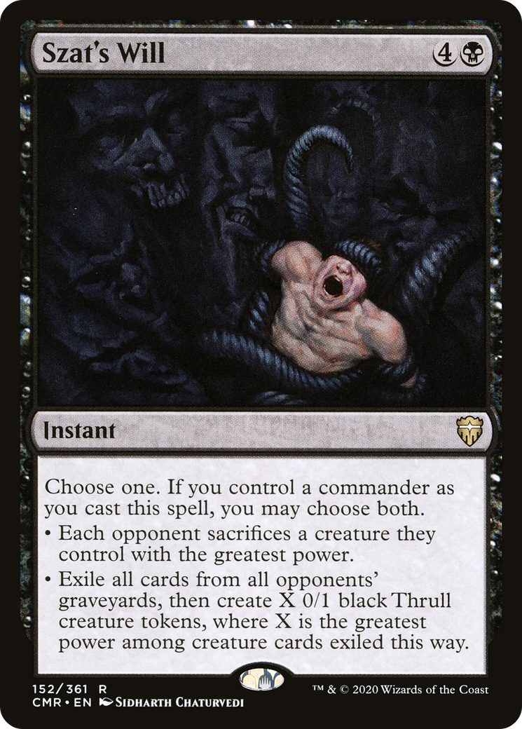 Szat's Will (CMR-152) [Commander Legends] Foil