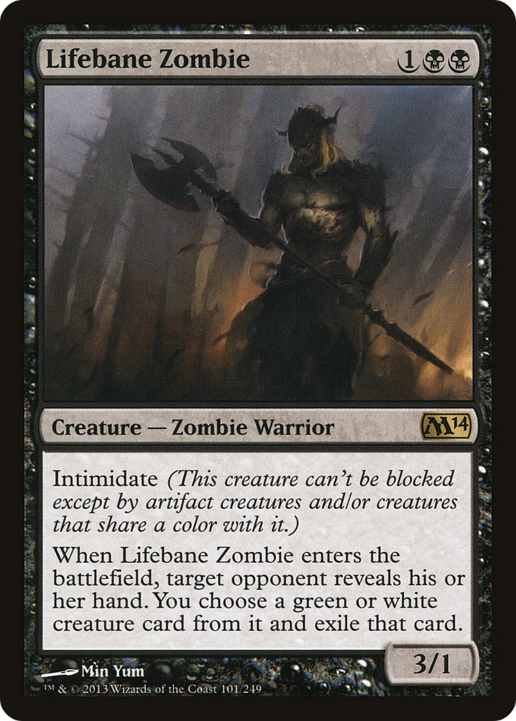Lifebane Zombie (M14-101) [Magic 2014] Foil