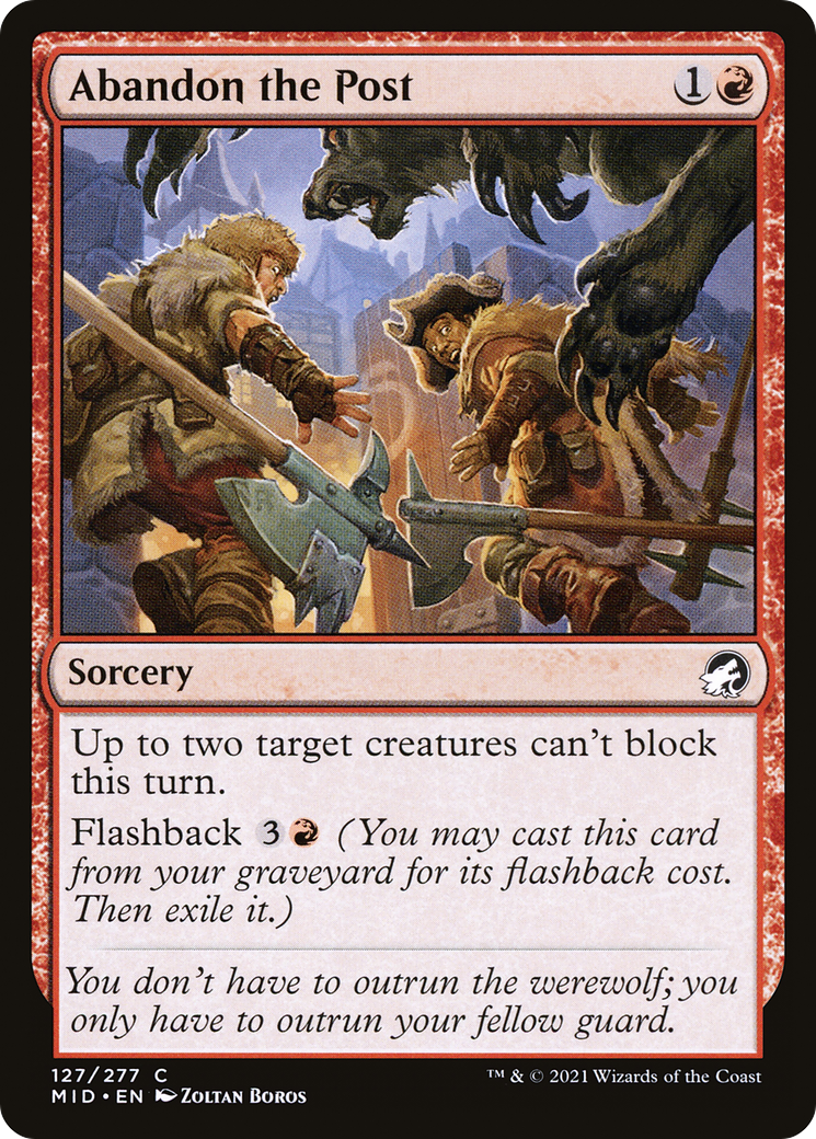 Abandon the Post (MID-127) [Innistrad: Midnight Hunt] Foil