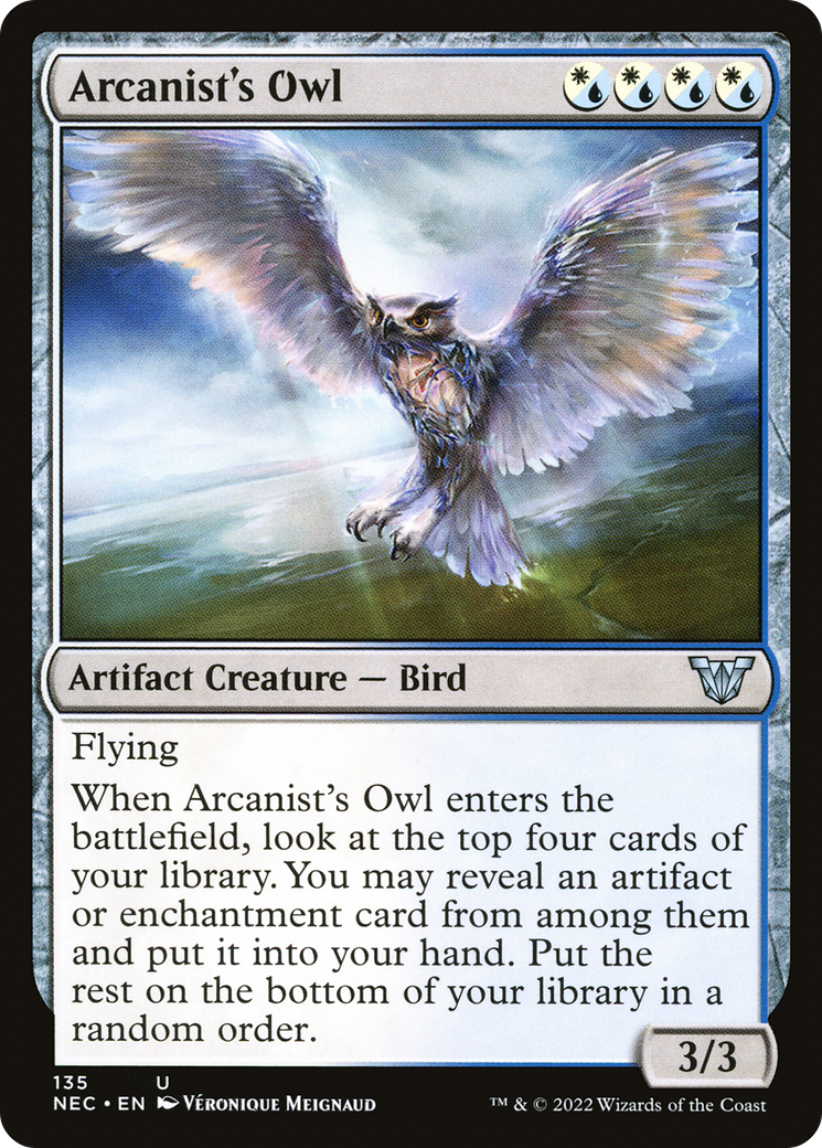 Arcanist's Owl (NEC-135) [Neon Dynasty Commander]