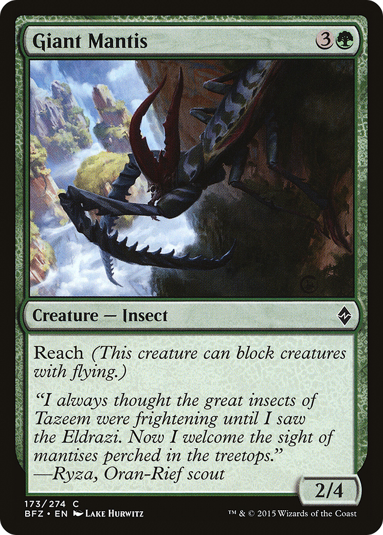 Giant Mantis (BFZ-173) [Battle for Zendikar] Foil