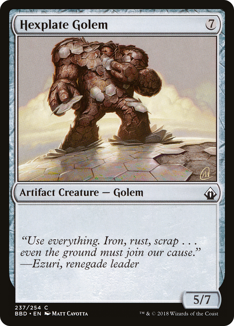 Hexplate Golem (BBD-237) [Battlebond] Foil