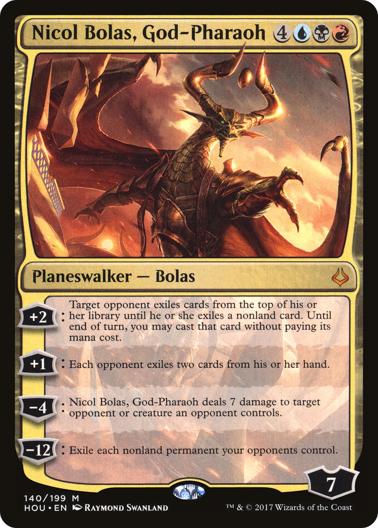 Nicol Bolas, God-Pharaoh (HOU-140) [Hour of Devastation] Foil