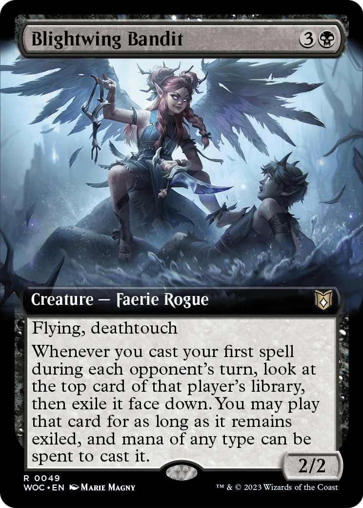 Blightwing Bandit (Extended Art) (WOC-049) [Wilds of Eldraine Commander]