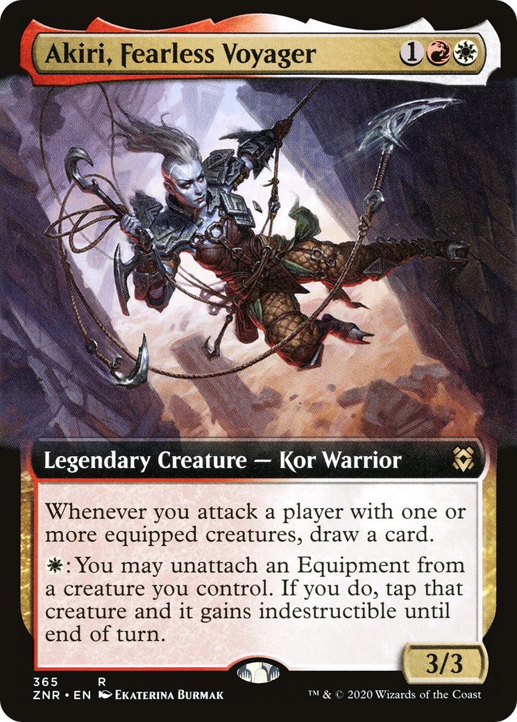 Akiri, Fearless Voyager (Extended Art) (ZNR-365) [Zendikar Rising] Foil