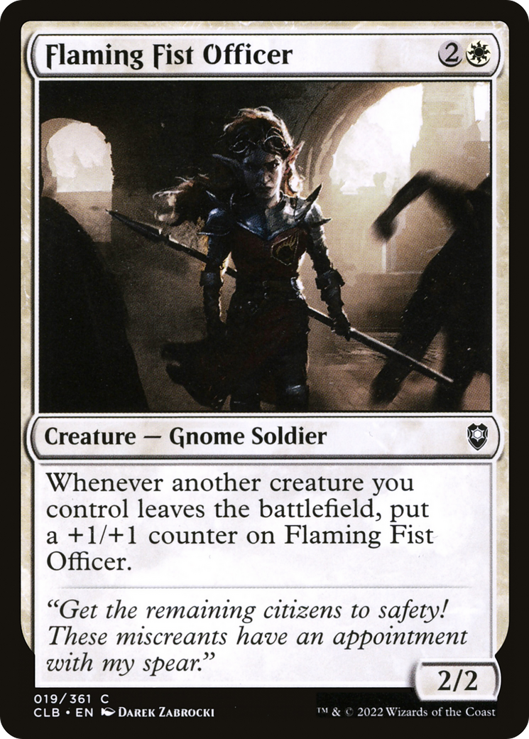 Flaming Fist Officer (CLB-019) [Commander Legends: Battle for Baldur's Gate] Foil